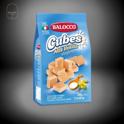 Balocco Cubes Milk Vanilla Wafers 250g